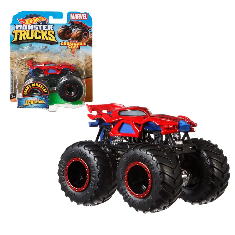  Hot Wheels Die-cast 1:24 scale Mega Wrex Monster Trucks with  Giant Wheels [ Exclusive] : Toys & Games