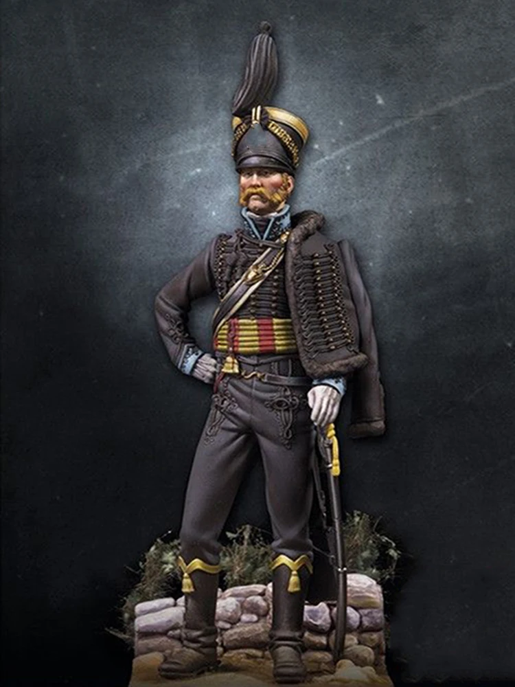 

Новый разобранный 1/24 75 мм Hussar сотрудник Брансуик зимний набор из смолы DIY игрушки Неокрашенная модель из смолы