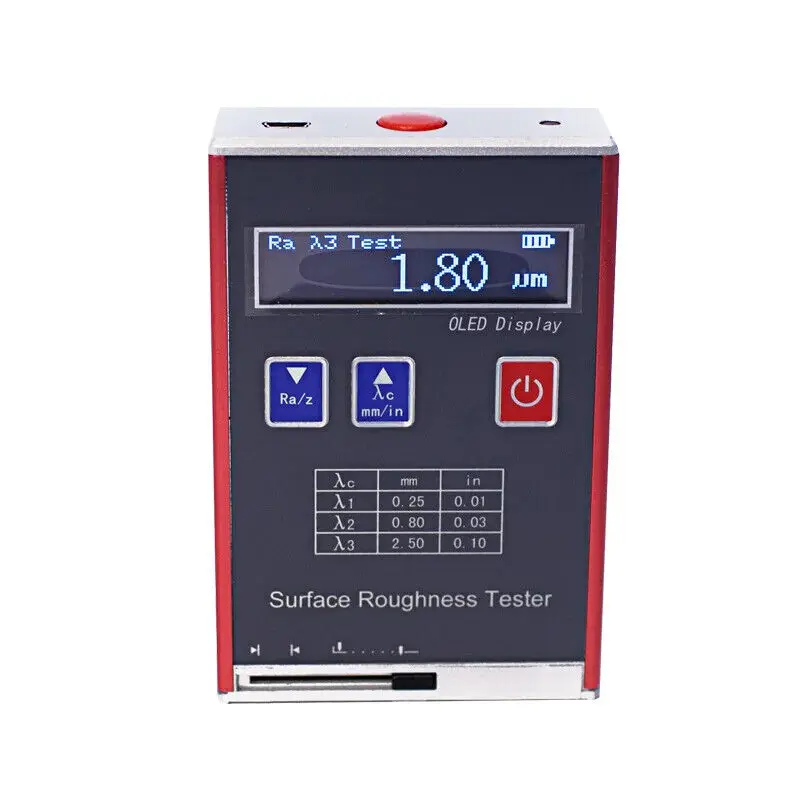 Digital Pocket Surface Roughness Tester Meter (RaRzRq Rt) 1.25mm 4.0mm For Materials Surface Test Customizable