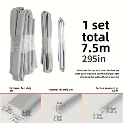 Premium TPU Seal Strip Set for Sliding Windows and Doors - Windproof, Waterproof, Soundproof, Dustproof (1set)