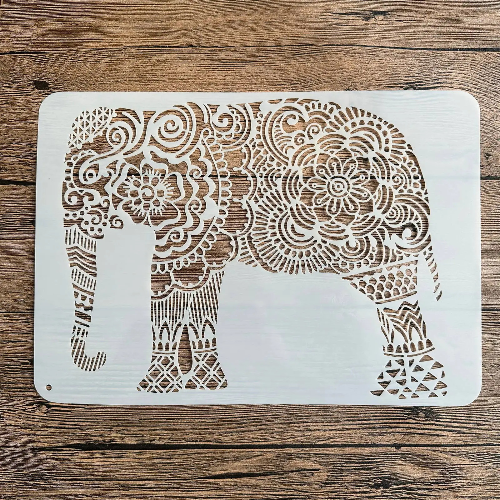 

A4 29 * 21cm DIY Stencils Wall Painting Scrapbook Coloring Embossing Album Decorative Paper Card Template Animal elephant