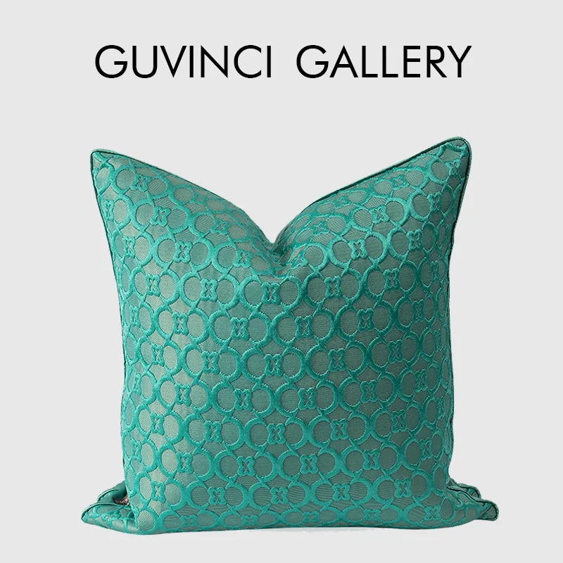 Guvinci Gallery Moroccan Geometry Jacquard Throw Pillow Cover Luxury