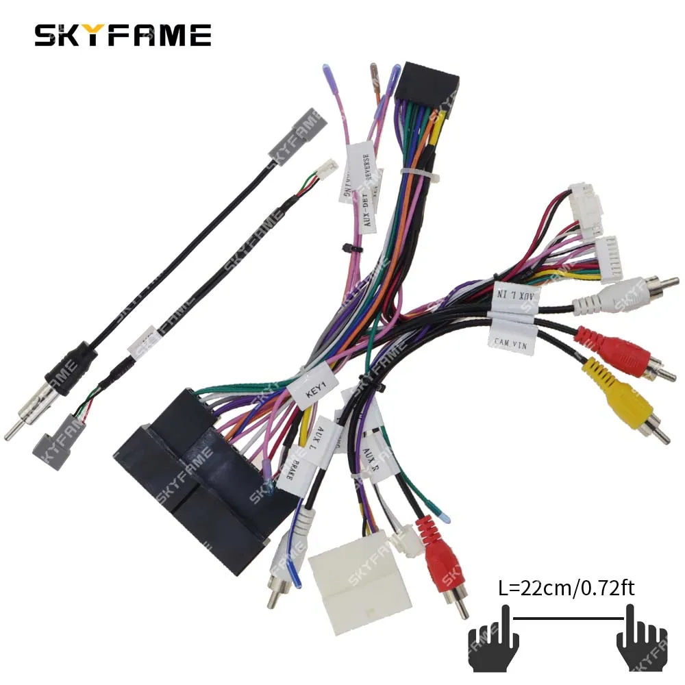 Car Android 16Pin Wiring Harness Cable Adapter car wire cable adapter for Kia Sedona Carnival Decoder HY-SS-04/RP1-HY-002