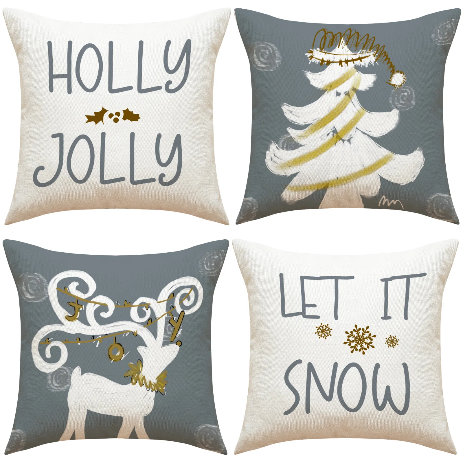 

Cute Cartoon Elk Throw Pillows Popular Home Decor Christmas Pillow Case Living Room Atmosphere Decoration Sofa Cushion Cover