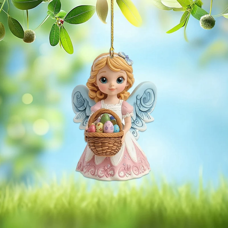 Sweet Angel Girl Acrylic Keychain Car Rearview Mirror Accessories Backpack Small Pendant 2