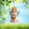 Sweet Angel Girl Acrylic Keychain Car Rearview Mirror Accessories Backpack Small Pendant 2
