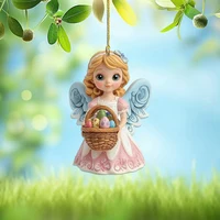 Sweet Angel Girl Acrylic Keychain Car Rearview Mirror Accessories Backpack Small Pendant 2