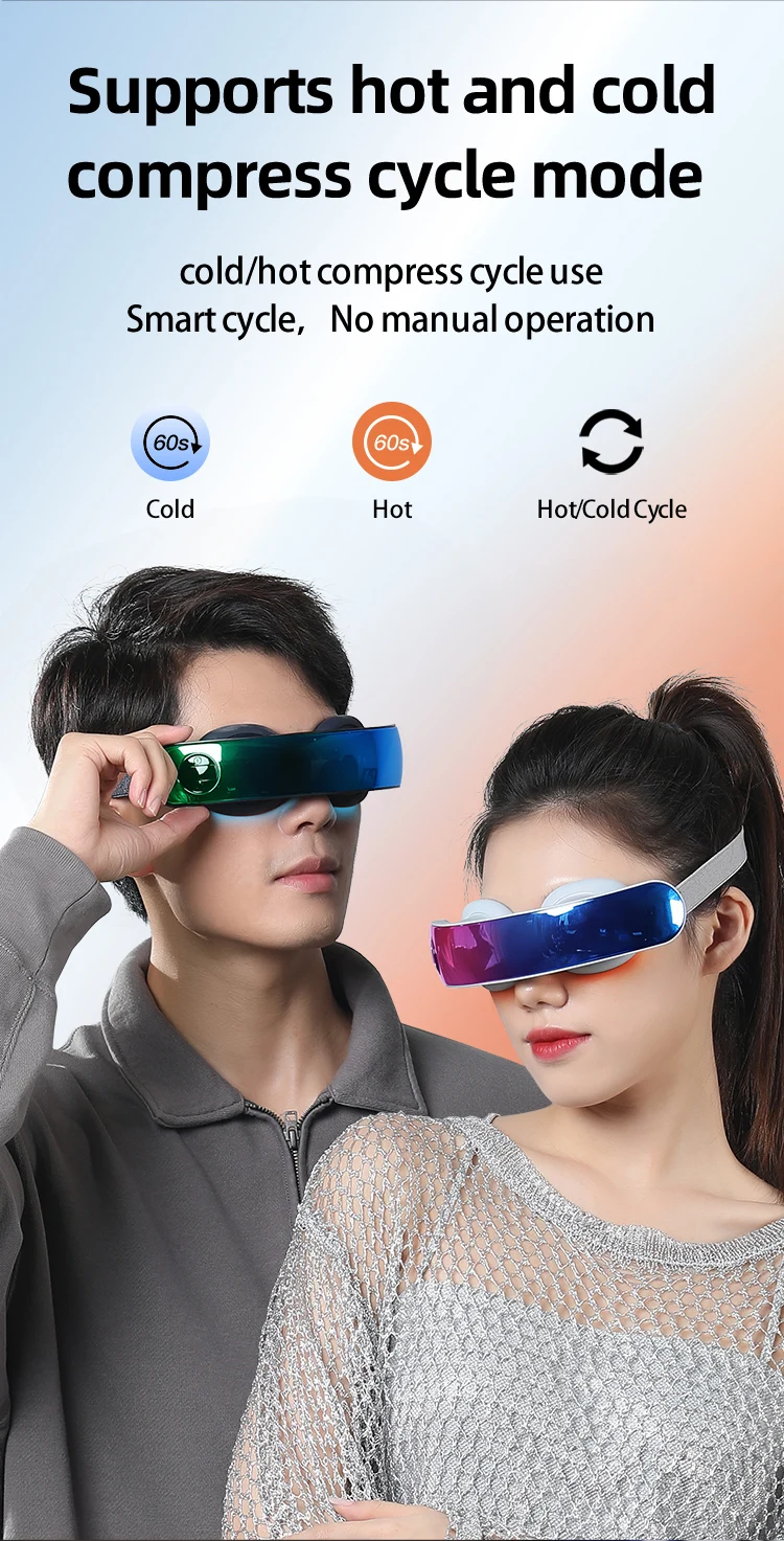 Eye Massage Device 4.5W Cold Hot Compress Dual Type-C Intelligent Visual Display 3-level Adjust Low decibel Relieve Eye Fatigue 8