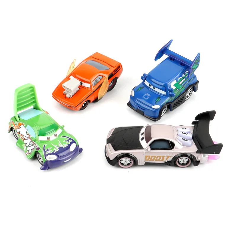 Kinder-Autospielzeug Pixar Cars Lightning McQueen Boost Wingo DJ Snot Rod 1:55 Druckguss Metall-Legierung Modellauto Kindergeschenk
