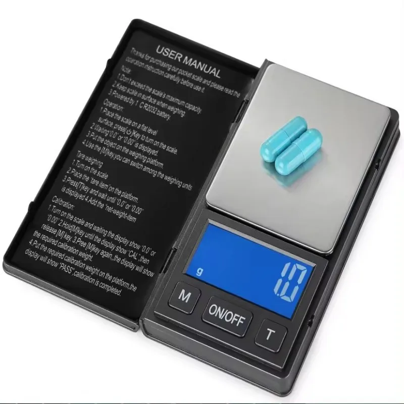 Jewelry Scales Weight Diamond Balance Kitchen Weighing Digital Pocket Mini Scale Bathroom 0.1g 500g