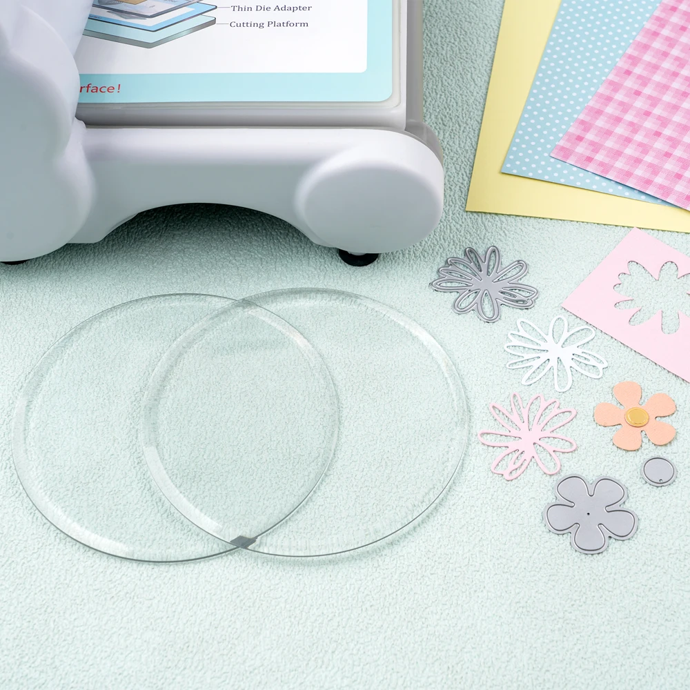 Verzugsresistente Runde Schneidplatten Transparente Polycarbonat-Kunststoff Runde Schneidplatten 5"/3,5" für Schneidemaschinen DIY Handwerk – Detail 6