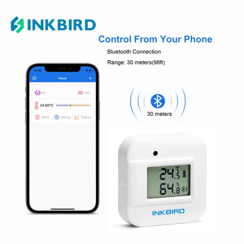 Inkbird Smart Thermometer IBS-TH2 Freezer Wireless Bluetooth