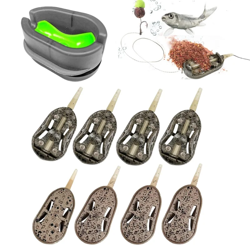 Lot De 4 Mangeoires Méthode Inline - Poids 20/30/40/50g - Pêche Carpe - Neuf