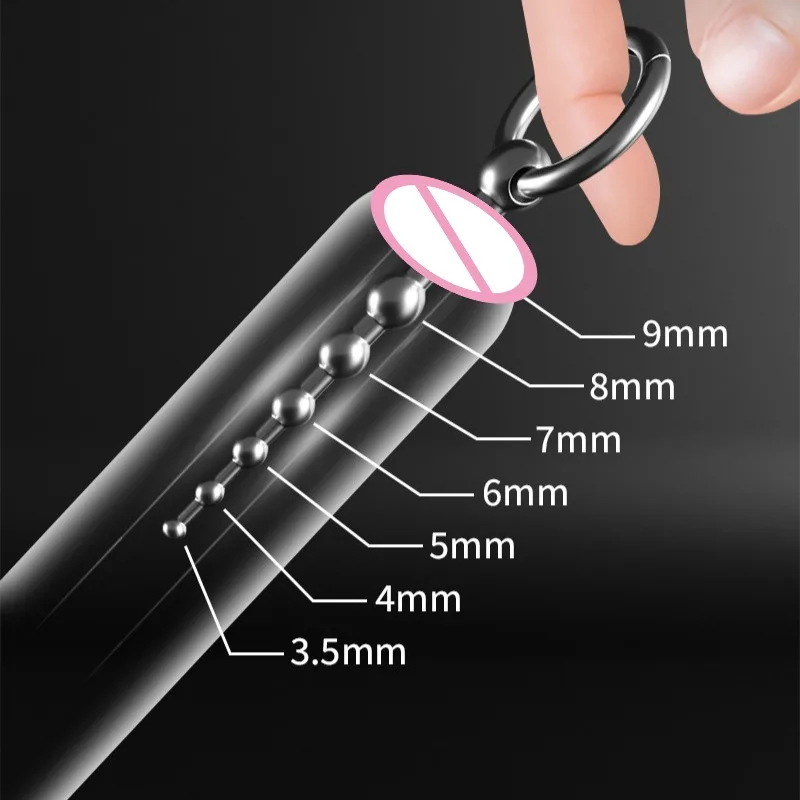 Stainless Steel Pulling Ball Horse Eye Rod Urethral Blocker Penis Dilator Uretral Estimulador Adult Sex Cock Stick Uretra Plug