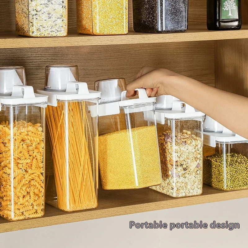 2300Ml Airtight Laundry Detergent Powder Storage Box Container with Lids Grain Storage Jar Bleach Container with Labels storage box storage jar laundry detergent storage box herb storage container honey storage container medicine storage container
