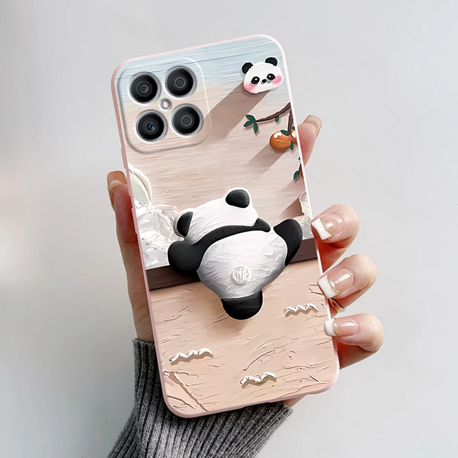 Exquisite Cartoon Painted Liquid Silicone Phone Case in Bumper Design