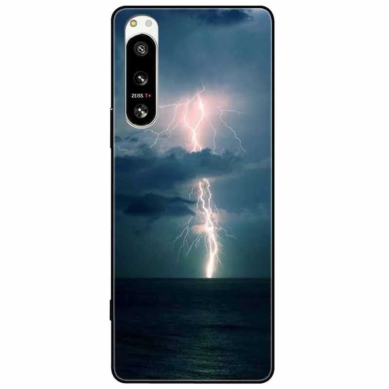 Soft Black Silicone Forest Painted Phone Back Cover TPU Coque