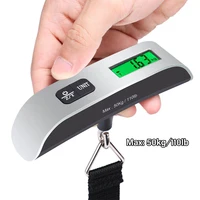 50kg/110lb Hanging Scale Portable Mini LCD Digital Electronic Scales Suitcase Travel Luggage Weighting Scale Balance Scale