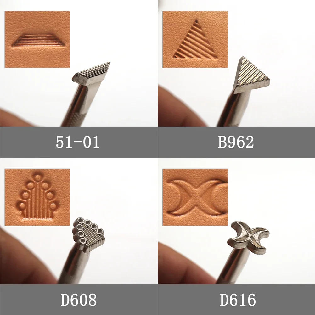 Description Picture 6 of itemLeather Staming Kit Metal Punch Tool DIY Pottery Clay Ceramic Embossing Mold Leathercraft Carving Printing Punch Stamp Head