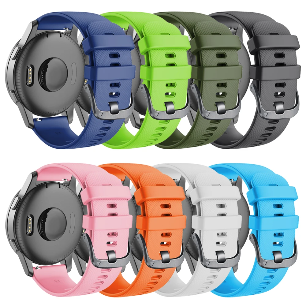 20mm Silicone Sports Smart Watch Band Strap Bracelet
