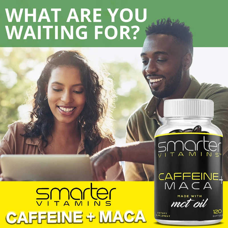 

Caffeine Pills and Coconut MCT Oil with Maca Root for Energy and Mood, Energy Supplement for Men or Women