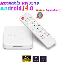 Android14.0 H96 Max RK3518 Четырехъядерный 4K HDR Wi-Fi6 BT Голосовой помощник Пульт дистанционного управления Игровой медиаплеер Smart TV Box