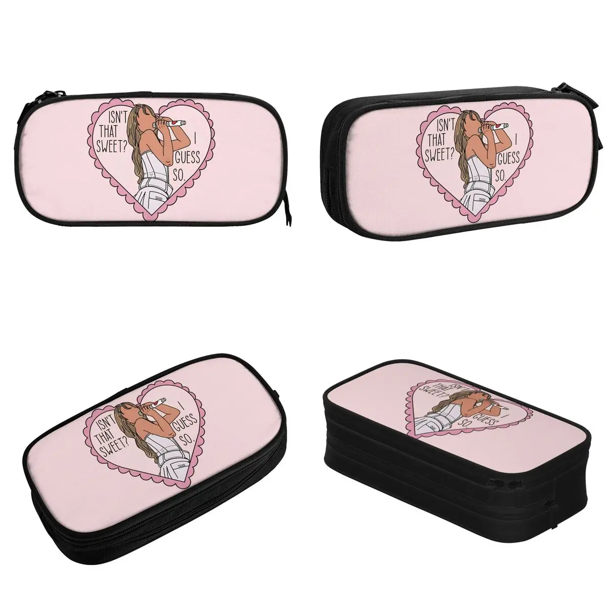 Sabrina Carpenter Isn't That Sweet Pencil Case Pencil Pouch Pen for Student Big Capacity Bags Office Zipper Stationery