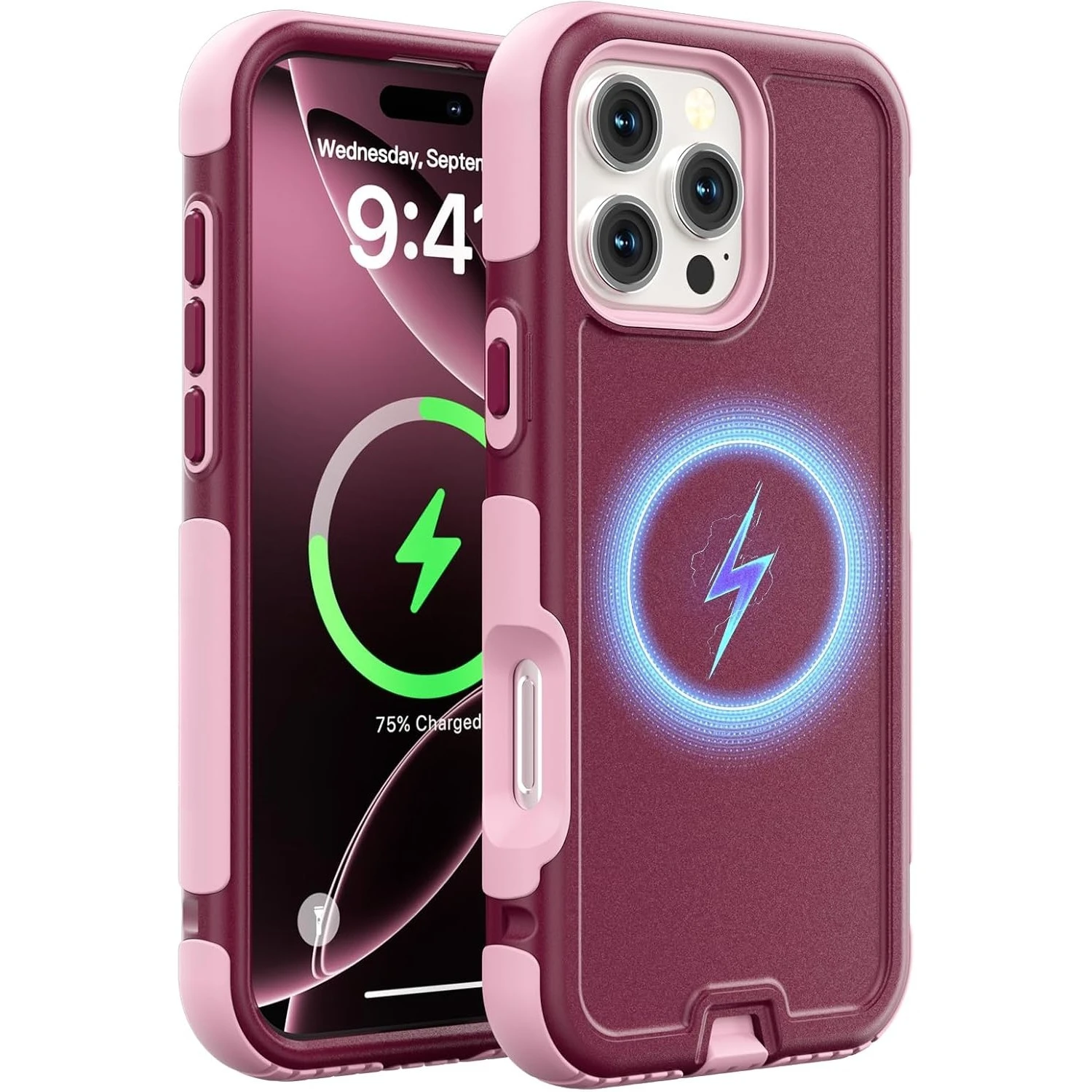 Rugged Heavy Duty Military Grade Armor Phone Case with MagSafe Shockproof Protection