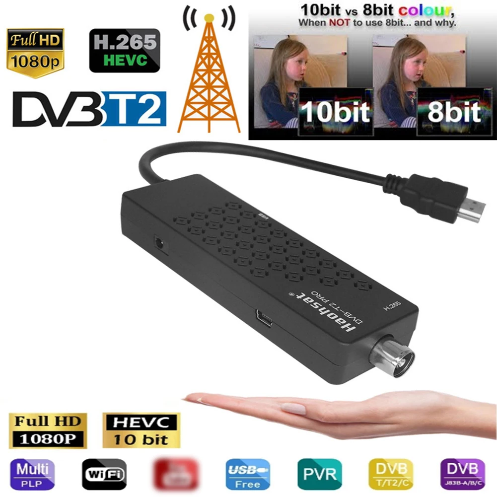 Лидер продаж цифровой спутниковый декодер HD ТВ-приставка DVB T2 USB 2 0 1080p ТВ-тюнер 512