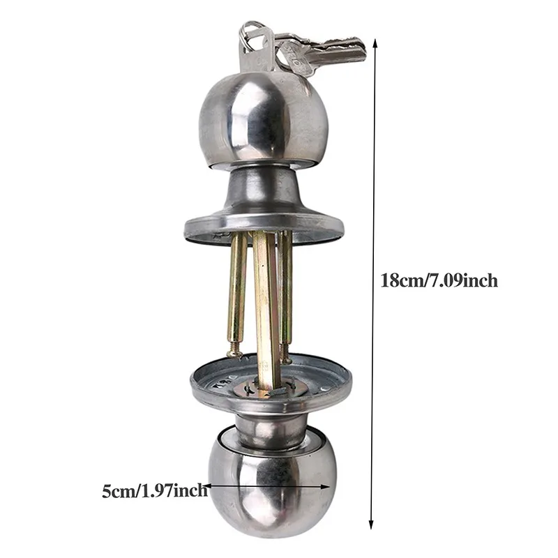 Aluminum Alloy Round Door Knobs Rotation Lock Knobset Handle Metal Door Knob With Key For Bedrooms Living Rooms Bathrooms