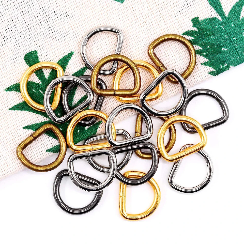 Anéis Em D CooBigo - Pack 30 Unidades, Metal, 5cm Para Correias E Alças