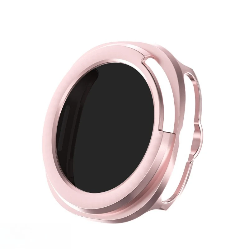 Enhanced Privacy Glass PC Case with Screen Protector Bumper for Galaxy Watch 8 Classic