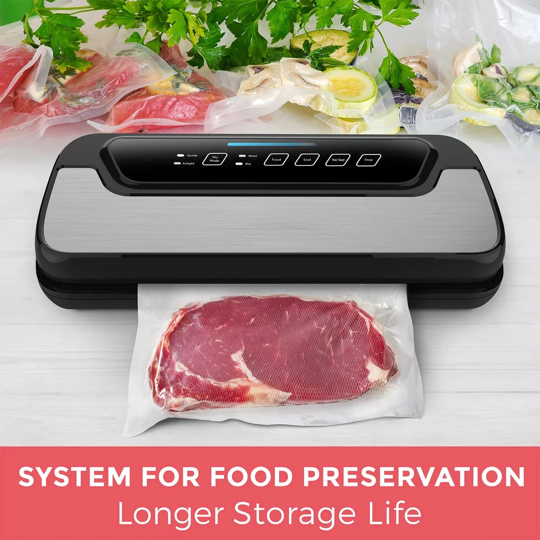 

Sealer Machine By | Automatic Vacuum Air Sealing System For Food Preservation & Sous Vide w/Starter Kit | Compact Design | Lab