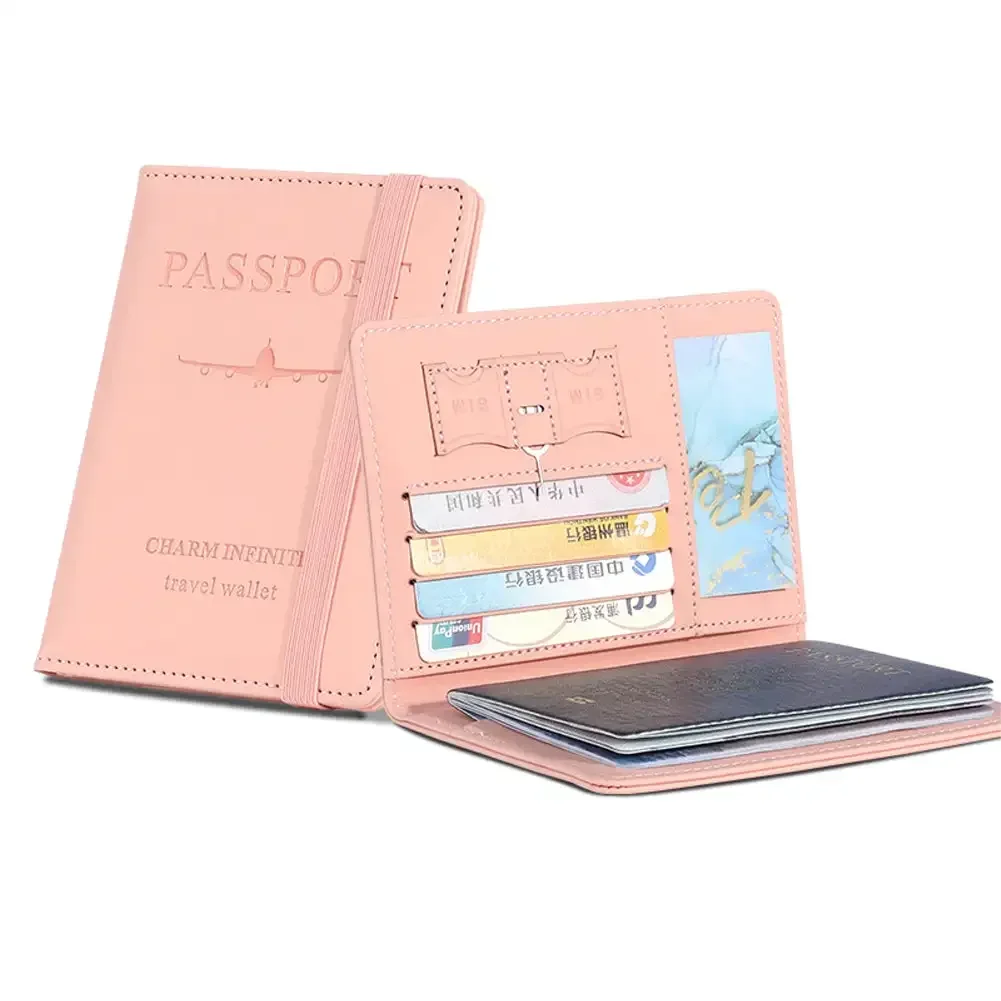 Portafoglio da uomo in pelle PU portafoglio da viaggio porta passaporto accessori da viaggio maschili porta passaporto porta biglietti da visita portafoglio - immagine 6