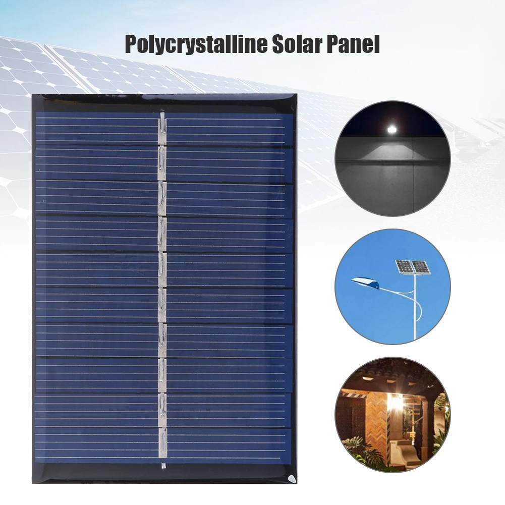 Portable Solar Charger Panel 80x55mm DIY 0.6W 5V 120mA Solar Cell Module Board