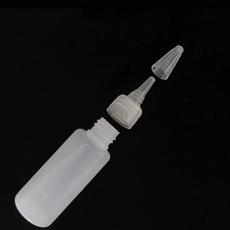 50pcs Dropper Bottles Squeezable Glue Bottle with Scale Plastic Empty Container for Paint Ink Oil 10ml 30ml 50ml 60ml 100ml