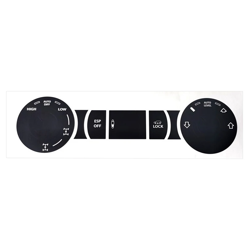 1set Auto Matte Schwarz Abgenutzte Taste Reparatur Kit Aufkleber Aufkleber Für Touareg 2005-2010 – Detail 10