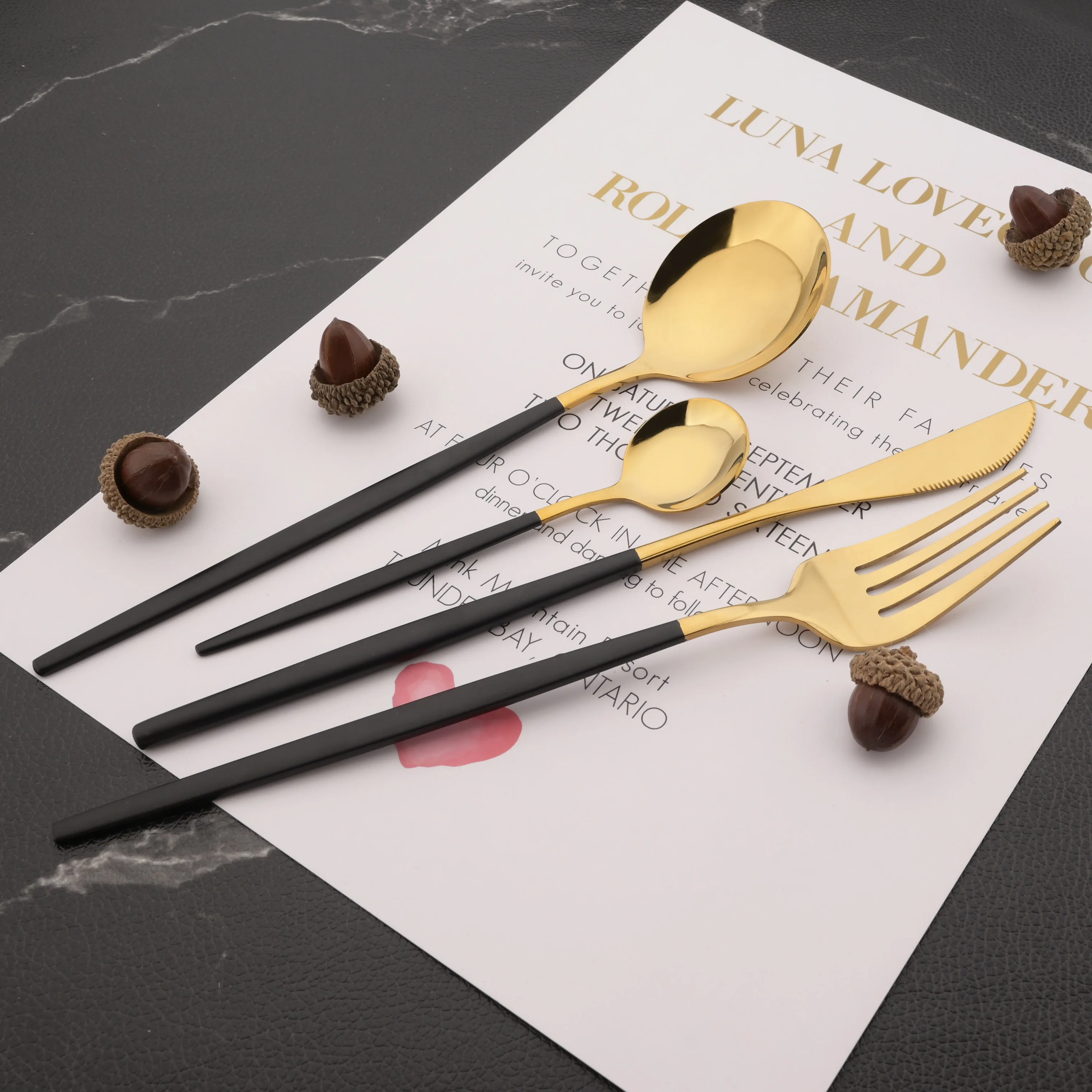 Mirror Stainless Steel Dinner Fork Set 6Pcs Cutlery Gold Silverware Kitchen Flatware Western Dinnerware Restaurant Table Forks