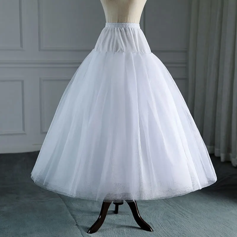 Petticoat Skirt Petticoat Underskirt Wedding Underskirt Wedding Petticoat White Tulle Petticoat A Line Style Wedding Dress 4-8 Layers No Hoops Bridal Wedding Accessories Long Petticoats Underskirt
