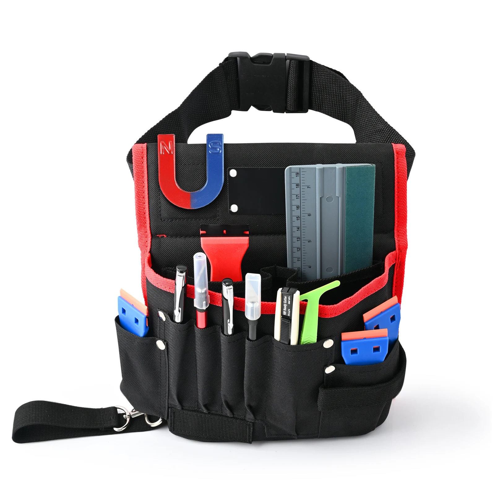 EHDIS Window Tinting Waistband Tool Bag Car Foil Vinyl Film Wrapping Squeegee Knife Magnetic Storage Pouch Carrying Waist Pocket