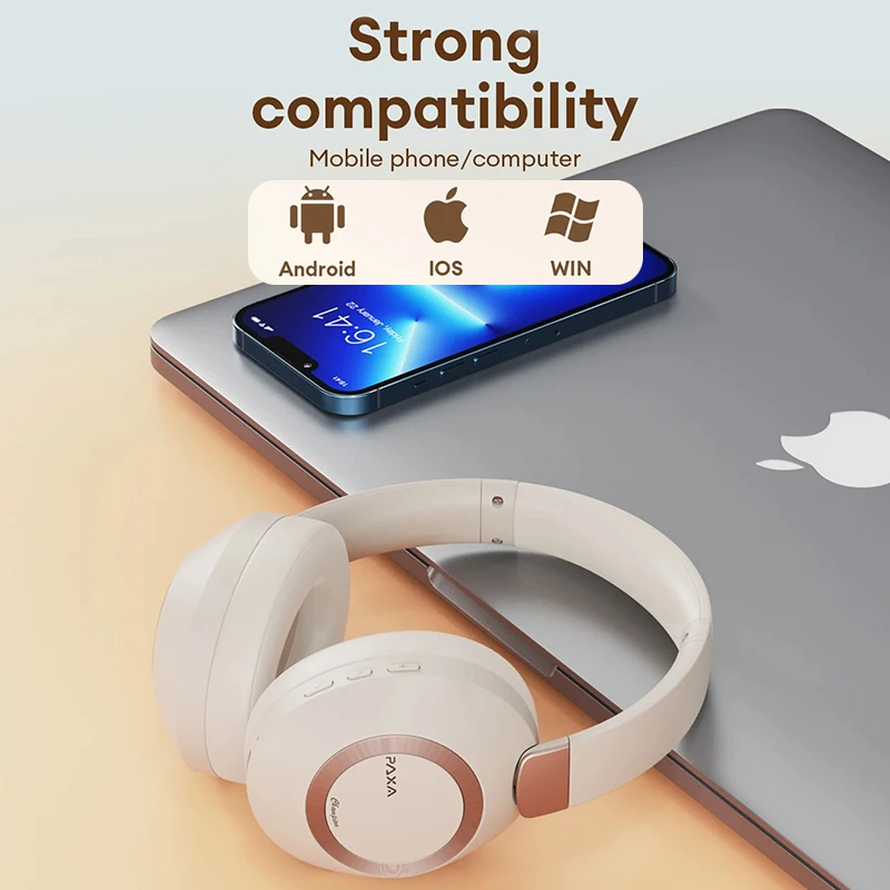 PAXA-H01 Wireless Bluetooth 5.3 Earpiece Hi-Fi Stereo Noise Canceller Game Music Earphones HD Call foldable storage Headphone 4