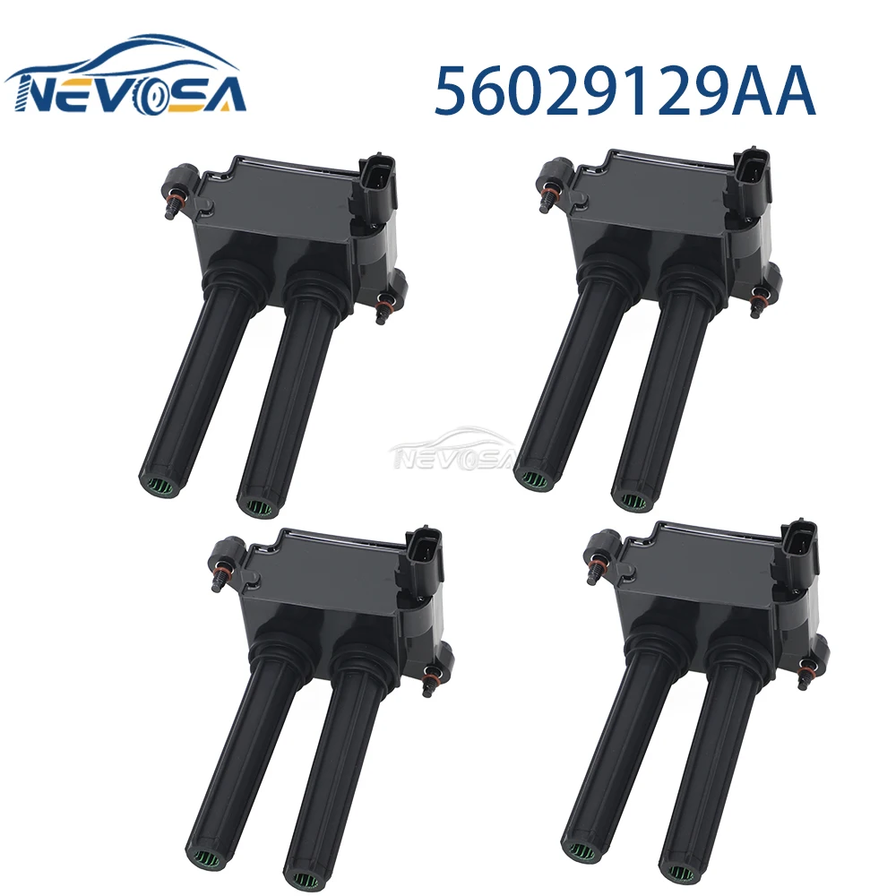 4PCS Ignition Coil For Jeep Dodge Durango Charger RAM 1500 5.7L UF504 56029129AB 56029129AA 56029129AF 68060346AA