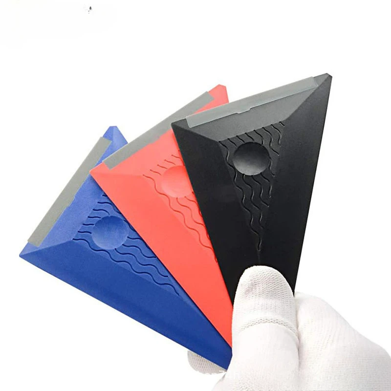 Triangle Window Tints Silicone Squeegee Carbon Fiber Vinyl Film Wrapping Car Scraper Household Glass Sticker Remover Tools