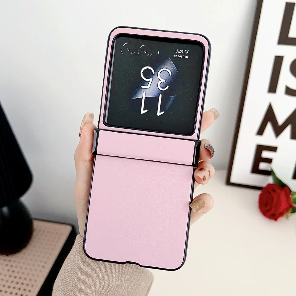 Leather Shockproof Phone Case with Hinge Protection
