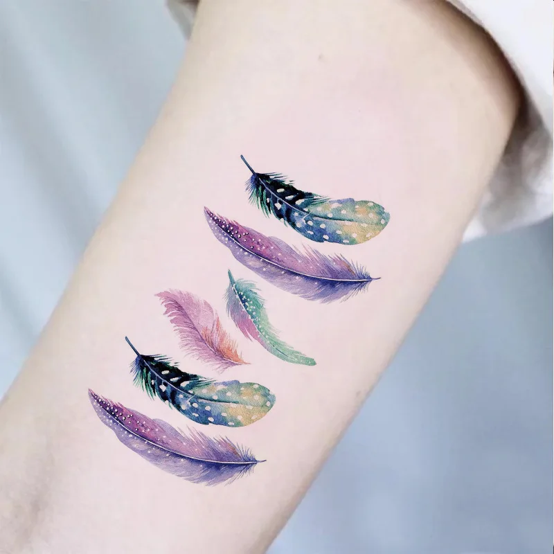 Temporary Tattoos Tattoo Stickers Flower Butterfly Hand Body Art Waterproof Black Rose for Women Girls