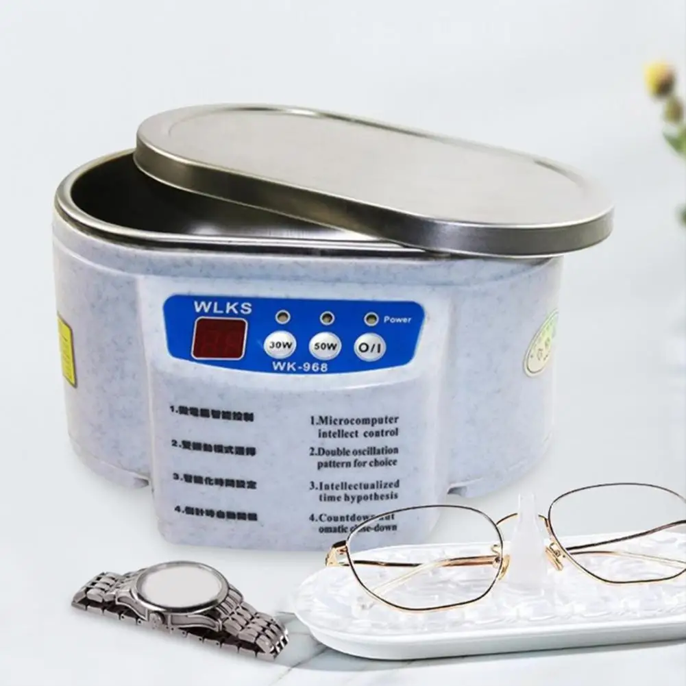 Ultrasonic Cleaner 30/50W Sonicator Bath 40Khz Degas Watches Contact Lens Glasses Denture Teeth Electric Makeup Jewelry Cleaner 4