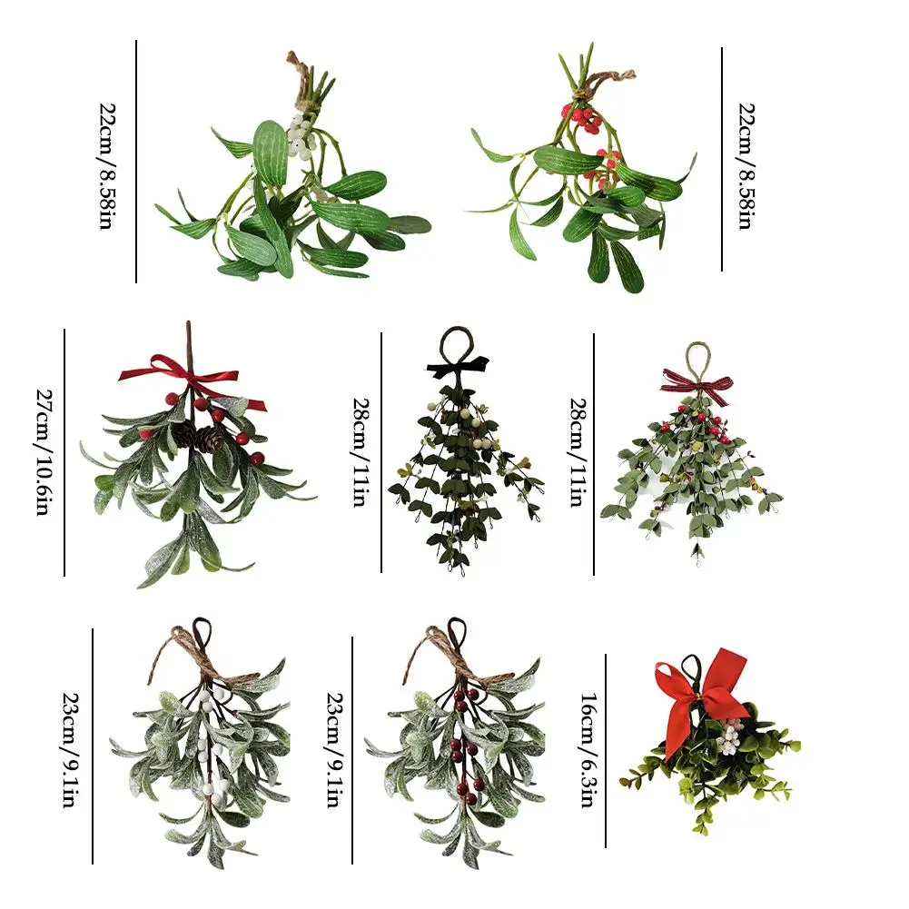 Artificial Plant Simulation Leaves Hanging Mistletoe Holiday Home Decorative Supplies Creative Fake Potted Leave Ornaments
