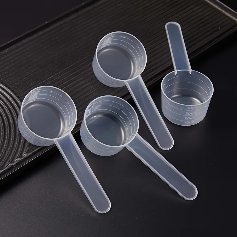 Description Picture 2 of itemPlastic Measuring Cup with Handle and Scale - 4pcs,Durable Liquid Measuring Scoop for Laundry Powder,Gel Face Mask,40ml Capacity