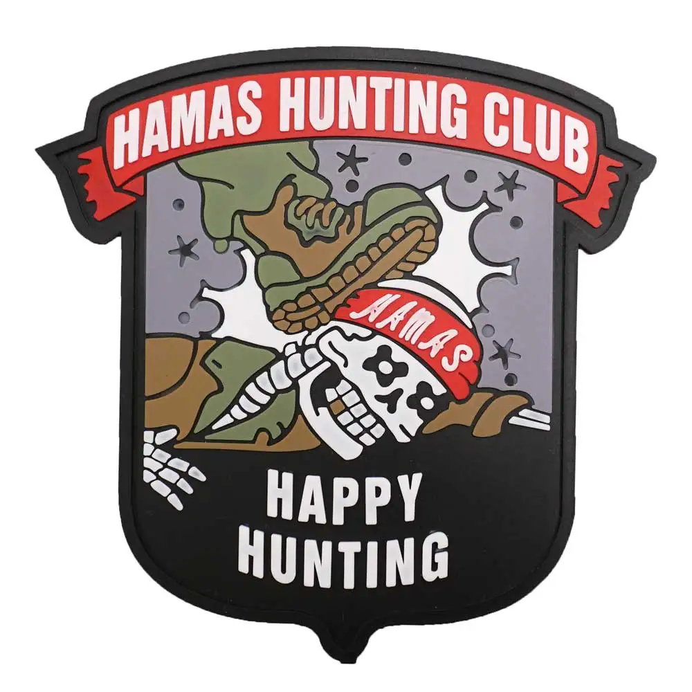 Tactical  pvc Patch Hook & Loop Sew on Embroidery Military Badge