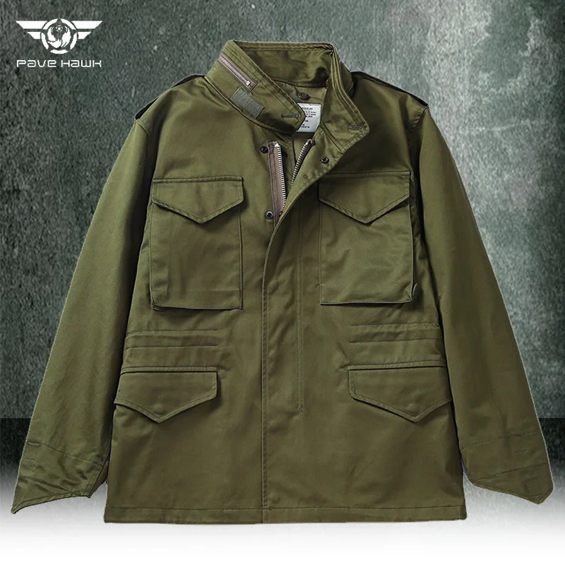 

Мужская тактическая куртка M65, военная Полевая куртка-бомбер, американский винтажный тренчкот с несколькими карманами, уличная ветрозащитная куртка-Карго